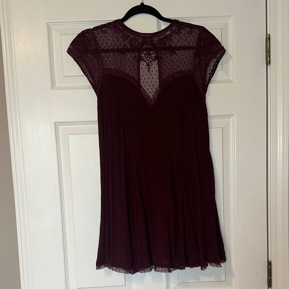 Kimchi Blue Maroon Lace Top